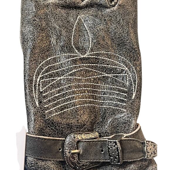 FOUND Distressed Leather Western Gloves Women's Size Small / Medium Cowboy NEW - Picture 5 of 6